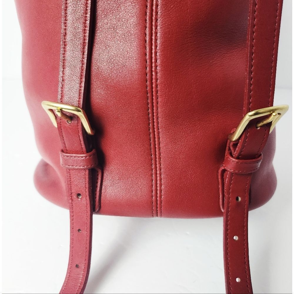 Coach Vintage 9992 Handle Backpack Red glove Tanned Leather - Picture 5 of 16